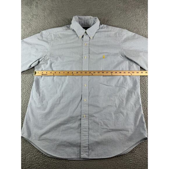 Polo Ralph Lauren Shirt Mens XL Button Down Blue Stripped Short Sleeve Classic - Picture 7 of 11